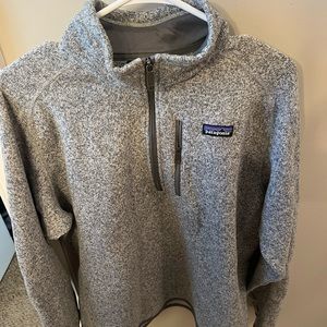 Gray Patagonia Quarter Zip Fleece Jacket